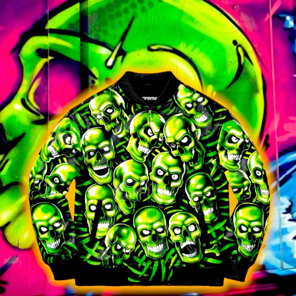 Supreme Skull Pile 💀 Leather Jacket 🧥